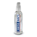 Swiss Navy Silicone Lubricant 4oz/118ml bottle for intimate essentials enhancing pleasure and sensual responsiveness.