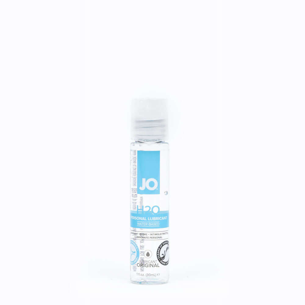 JO H2O Original Lube 30 mL bottle - water based intimacy lubricant for smooth and satisfying play.