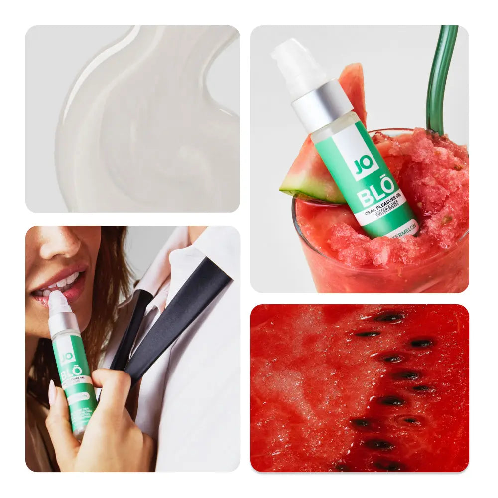 Affordable quality JO Blo Watermelon - Watermelon Flavoured Oral Pleasure Gel - 30 ml Bottle  from JO by Discreet Intimate Essentials with Discreet Delivery 