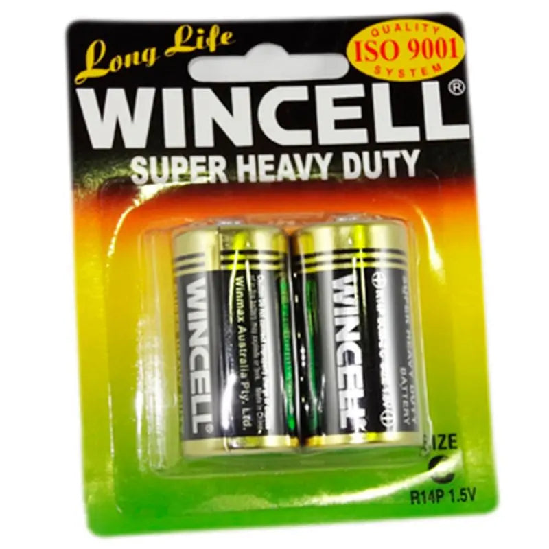 Wincell Super Heavy Duty C Size Carded 2Pk Battery Wincell Discreet Intimate Essentials.