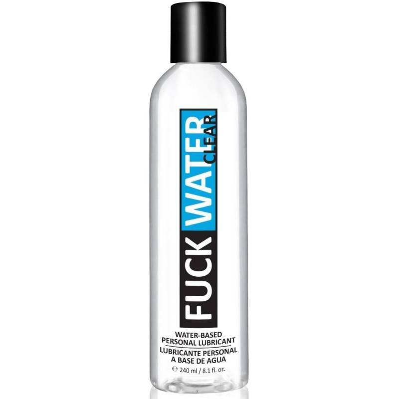 FuckWater 8oz/240ml Water Based Clear Lubricant bottle for intimate essentials and adult entertainment.