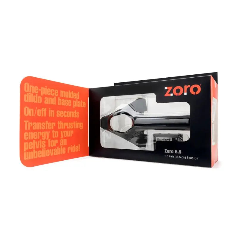 Zoro Strap-On 6.5in Black PerfectFit Discreet Intimate Essentials.