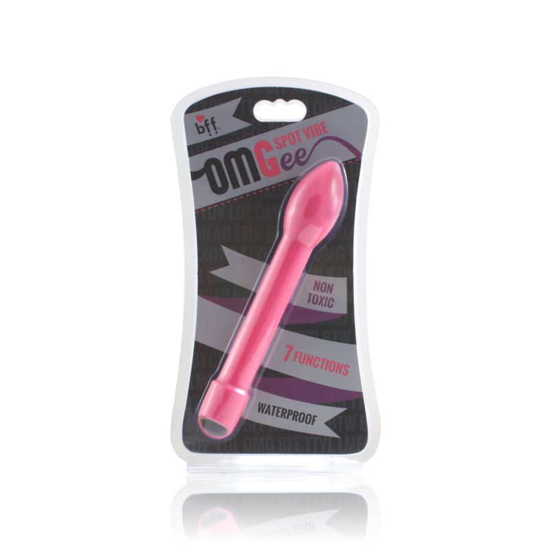 OMGee Spot Vibe Pink, a vibrating egg massager with 7 settings, waterproof and smooth PU coating.
