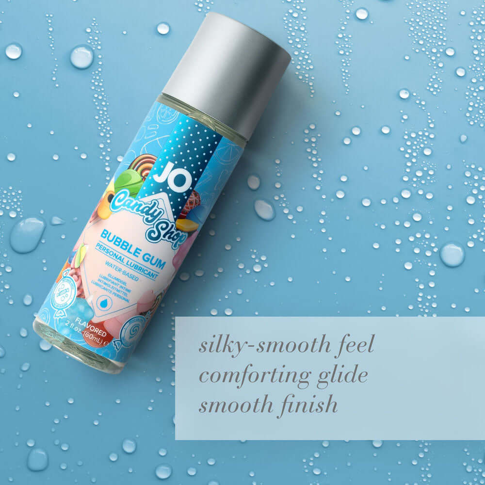 JO Candy Shop Bubblegum Lube - bubblegum flavored lubricant in a 60 ml bottle with silky-smooth feel and comforting glide.