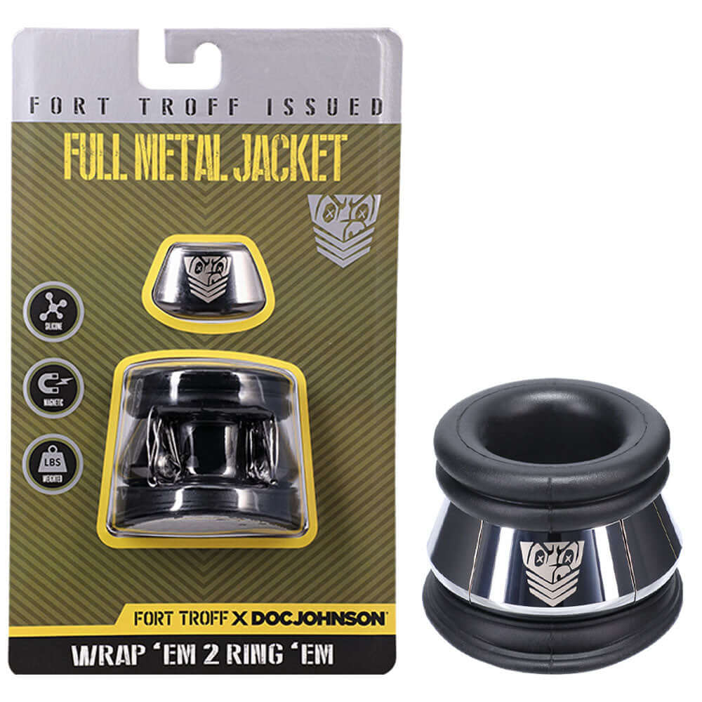 Fort Troff Full Metal Jacket Ball Stretcher package and product displayed, showcasing body-safe silicone comfort and design.