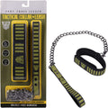 Fort Troff Tactical Collar & Leash - Black/Green Restraint for tactical bondage collar and leash.