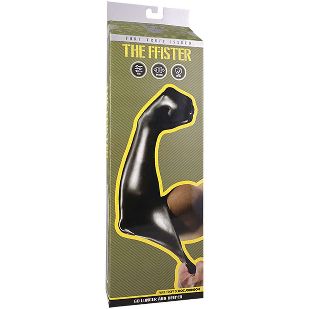 Fort Troff FFister packaging showcasing the deep pleasure fisting sleeve for intense experiences.