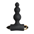 Petite Sensations Bubbles Black anal vibrator with distinctive bubbles and T-shaped base, ideal for intimate essentials for her.
