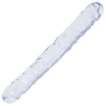 12 in Jr. Double Dong Clear Crystal Jellies Discreet Intimate Essentials.