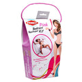 Frisky Pink Bedroom Restraint Kit packaging featuring H-shaped straps and cuffs for secure restraint.