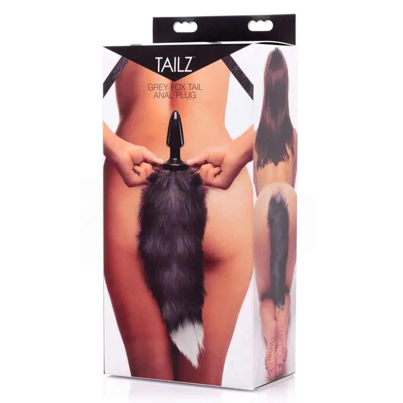 Fox Tail Anal Plug Grey Tailz Discreet Intimate Essentials.