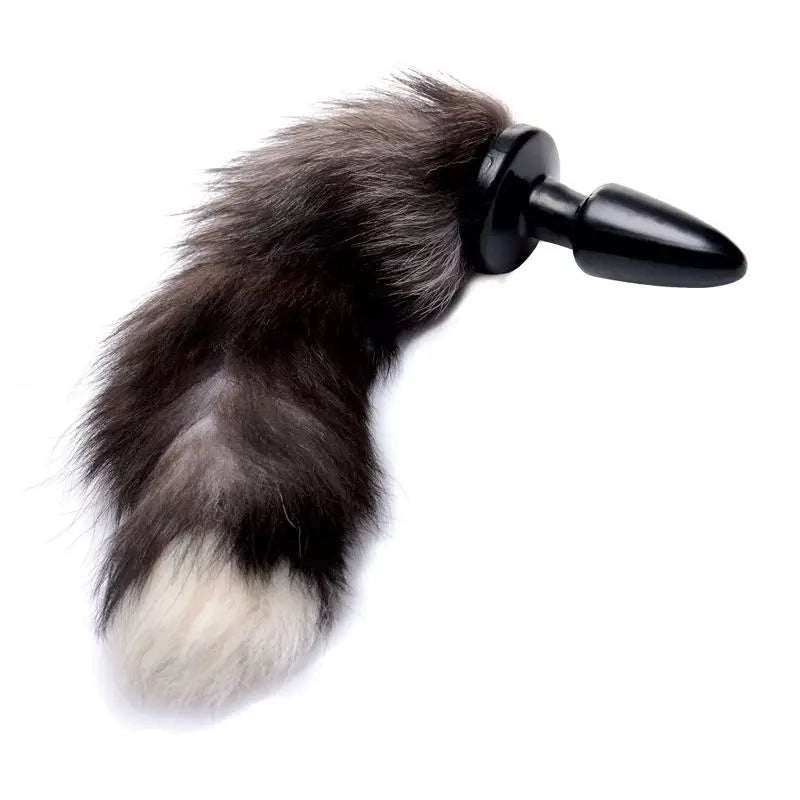 Fox Tail Anal Plug Grey Tailz Discreet Intimate Essentials.