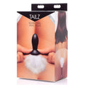 White Bunny Tail Anal Plug packaging featuring the bunny tail anal plug design and details.