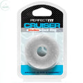 Cruiser Cock Ring by Perfect Fit, featuring clear SilaSkin material, packaged for display.