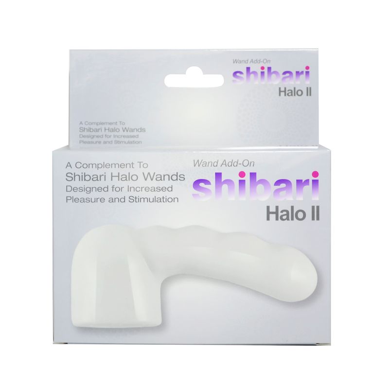 Shibari Halo II attachment packaging, designed for increased pleasure and stimulation with Shibari Halo Wands.