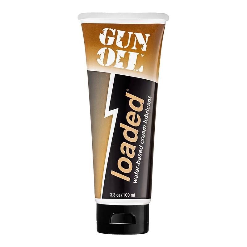 Gun Oil Loaded 3.3oz/100ml Tube, water-based cream lubricant for intimacy and pleasure.