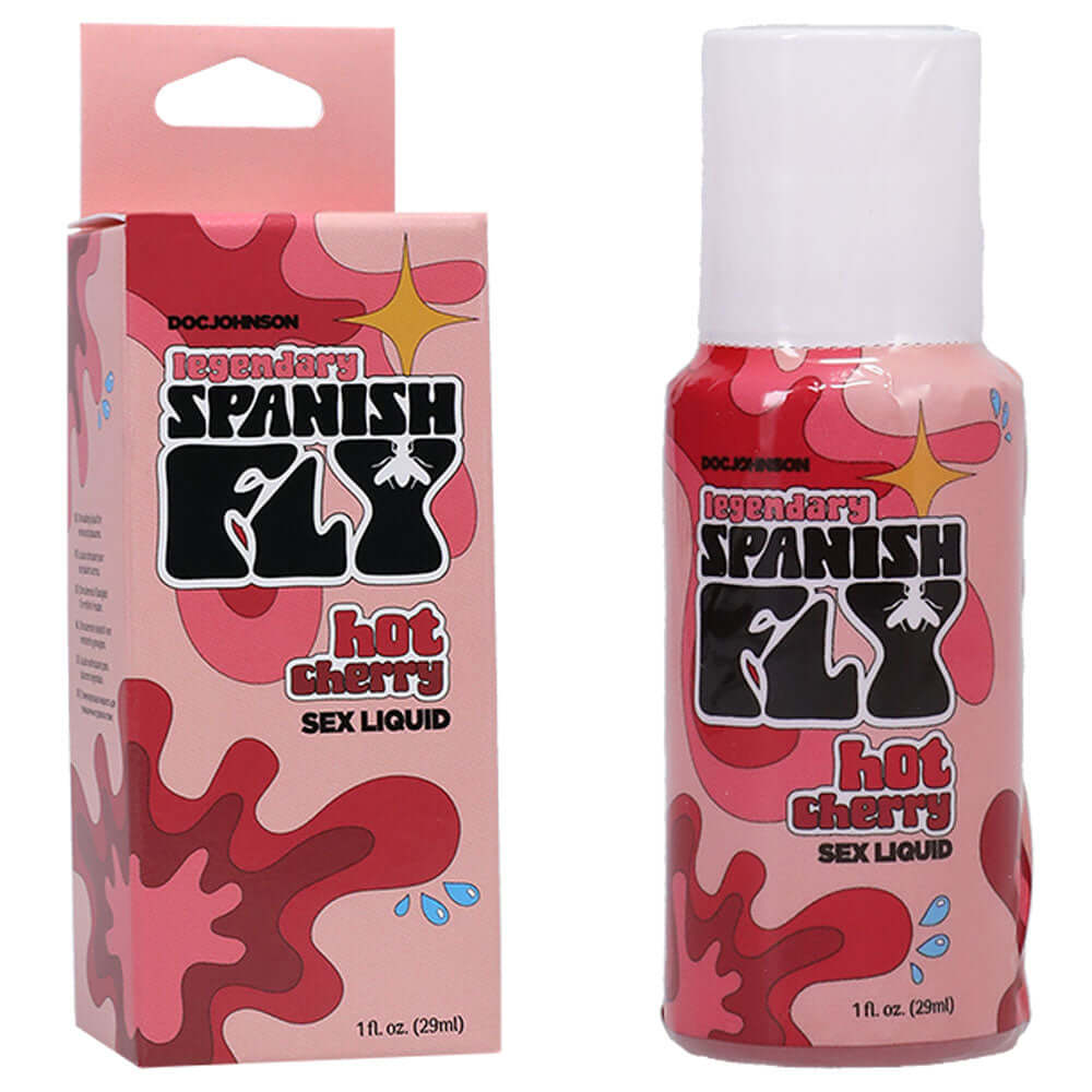 Spanish Fly aphrodisiac enhancer - Hot Cherry 29 ml bottle and packaging - boosts arousal and enhances sexual energy.