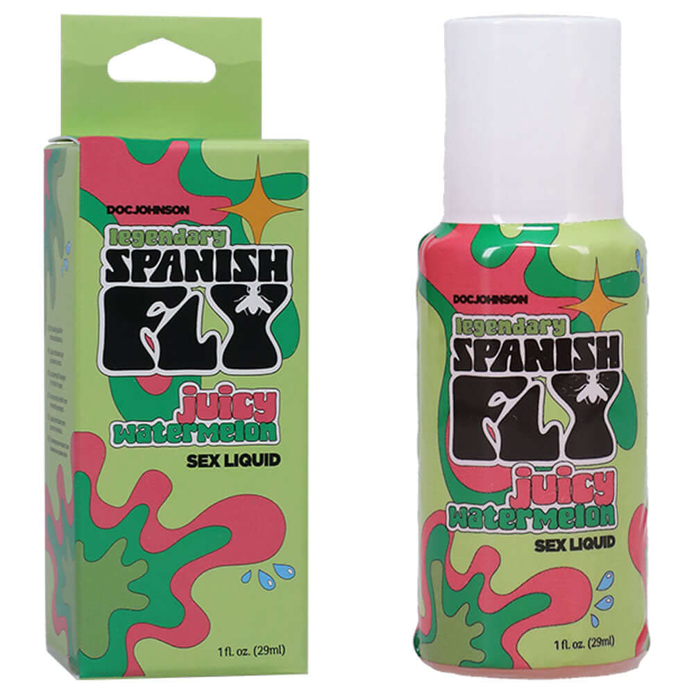 Spanish Fly Sex Liquid in Juicy Watermelon flavor, 29 ml bottle, a watermelon aphrodisiac enhancer for boosting sexual energy.