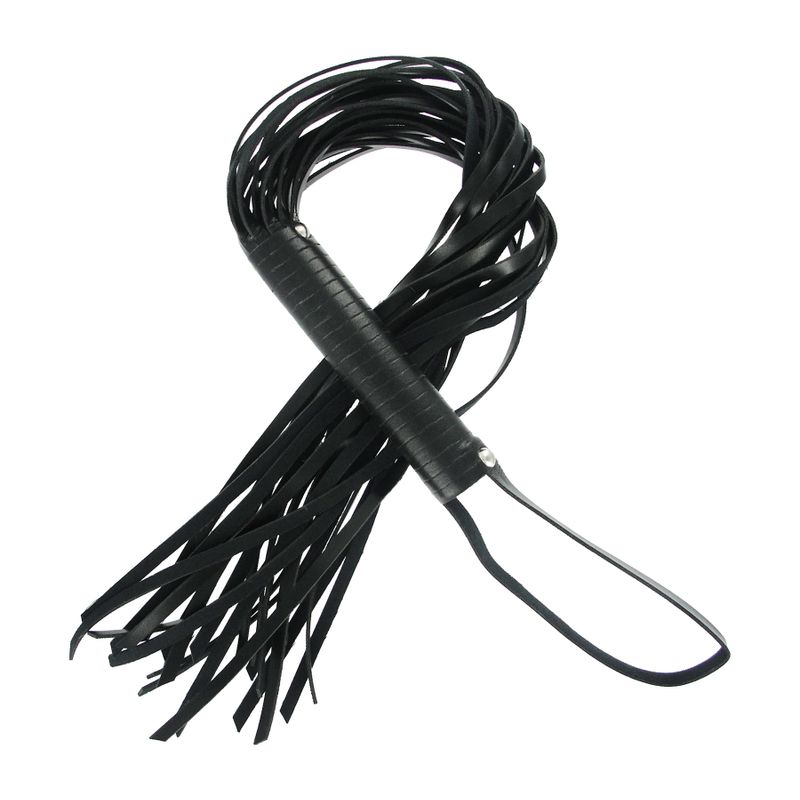 7 Pc Bondage Adventure Set - Black whip for intimate play, perfect addition to sexy toys for men.
