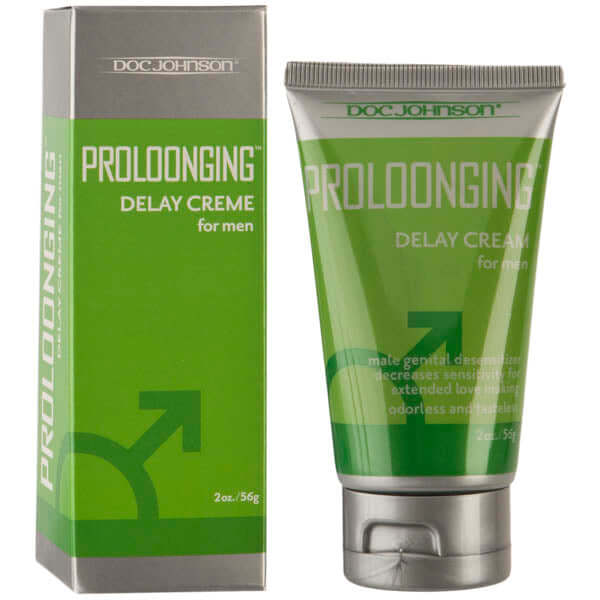 Proloonging Delay Creme for Men 56g tube, a delay cream for men with desensitizing properties for extended lovemaking.