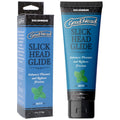 GoodHead Slick Head Glide mint flavored lubricant in a 120 ml tube for enhanced pleasure and reduced friction.