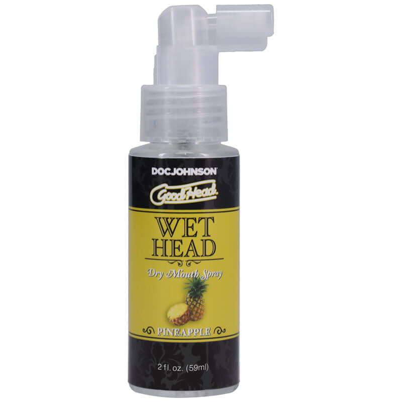 GoodHead Wet Head Dry Mouth Spray - Pineapple Flavoured - 59 ml bottle, dry mouth spray for oral sex