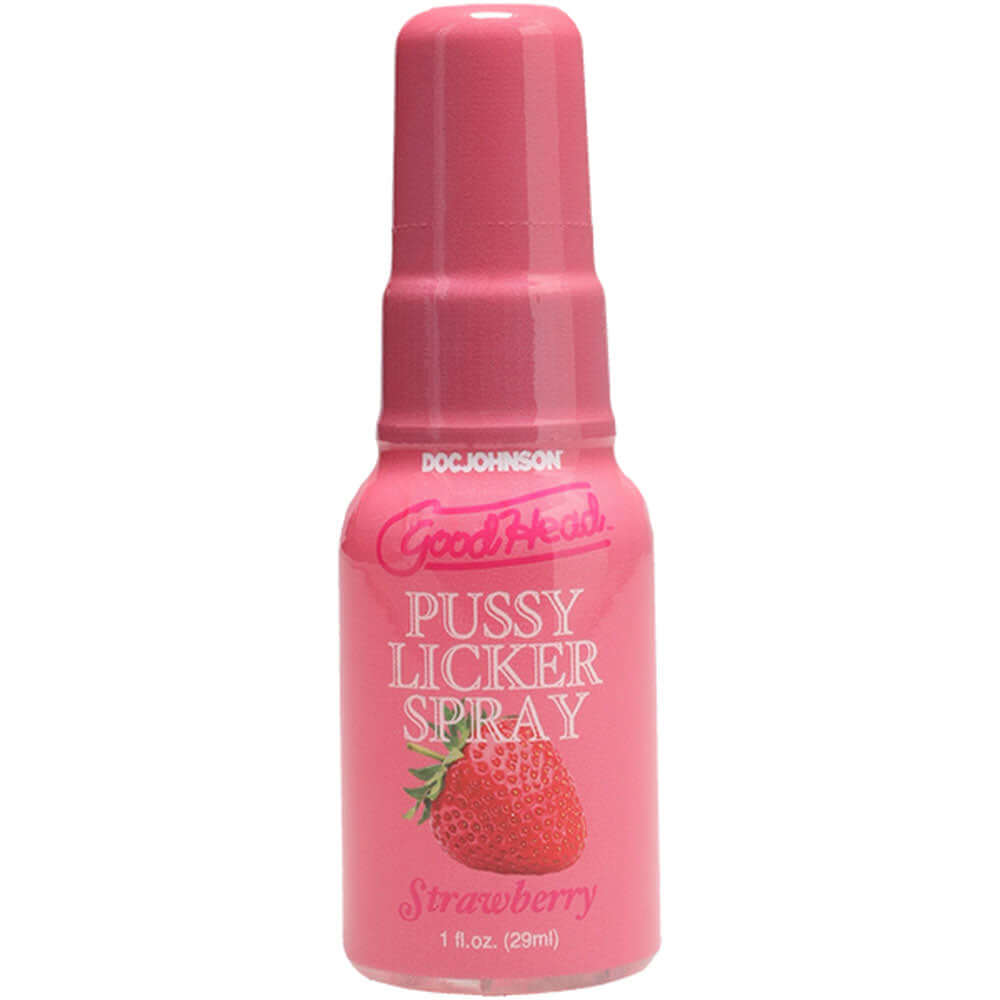 GoodHead Pussy Licker Spray in strawberry flavor, 29 ml bottle for delicious enhancement.