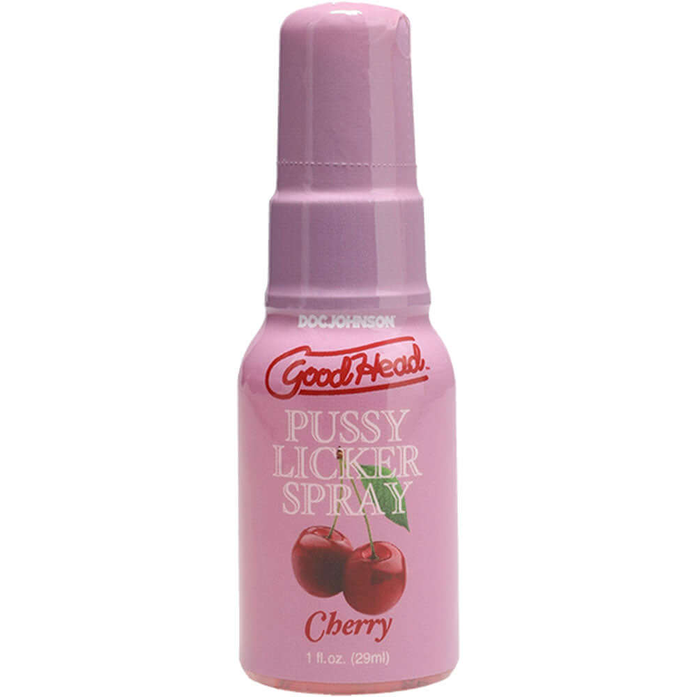 GoodHead Pussy Licker Spray - Cherry - Cherry flavored pussy licker spray in a 29 ml bottle for easy application.