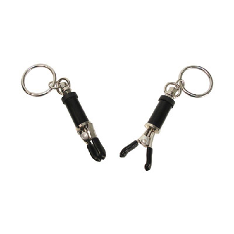 Bondage ring clamps showcasing heavy-duty design and functional attachments for bondage activities.