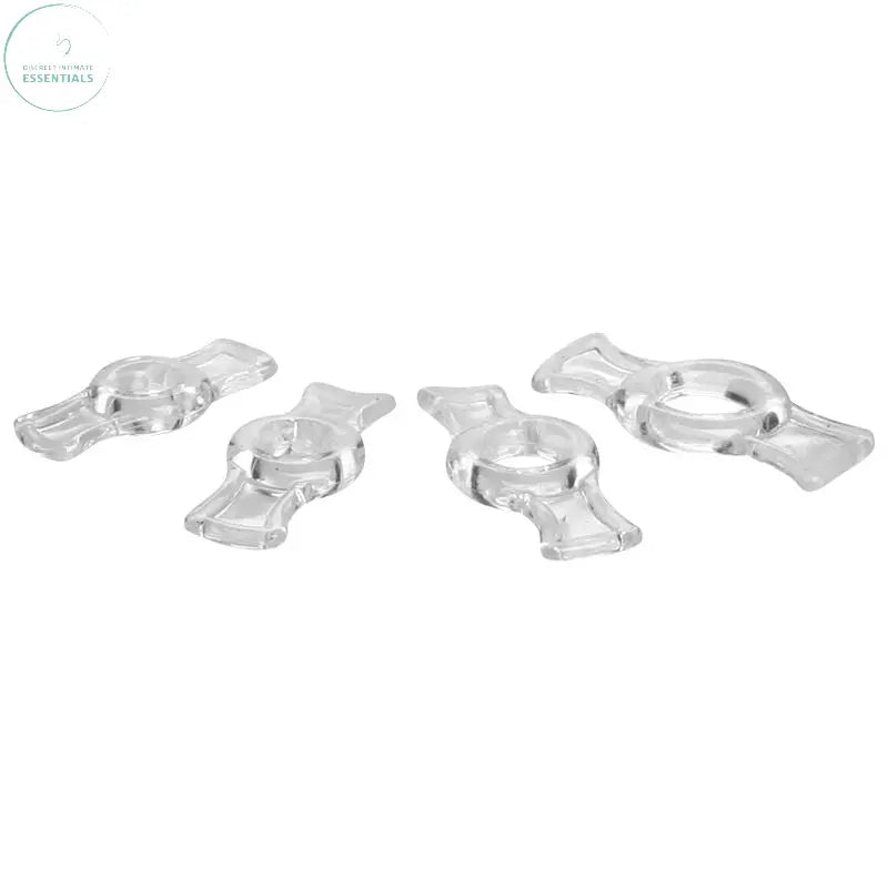 Affordable quality Endurance Clear 4 Ring Penis Set  from Size Matters by Discreet Intimate Essentials with Discreet Delivery 