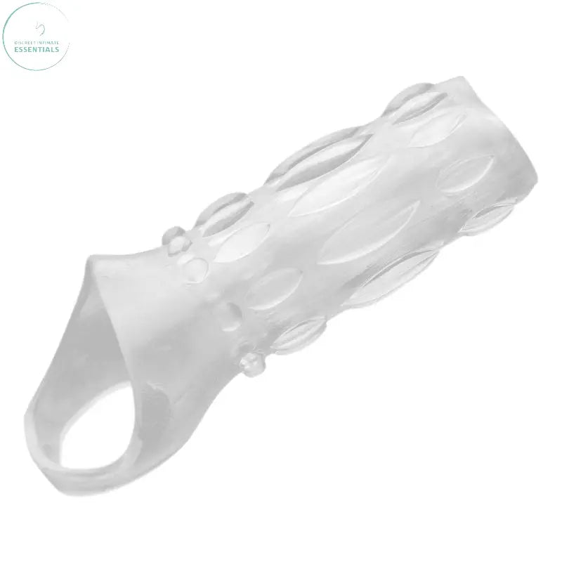 Clear Sensations Enhancer Sex Sleeve, a textured cock sheath offering enhanced pleasure and stimulation.