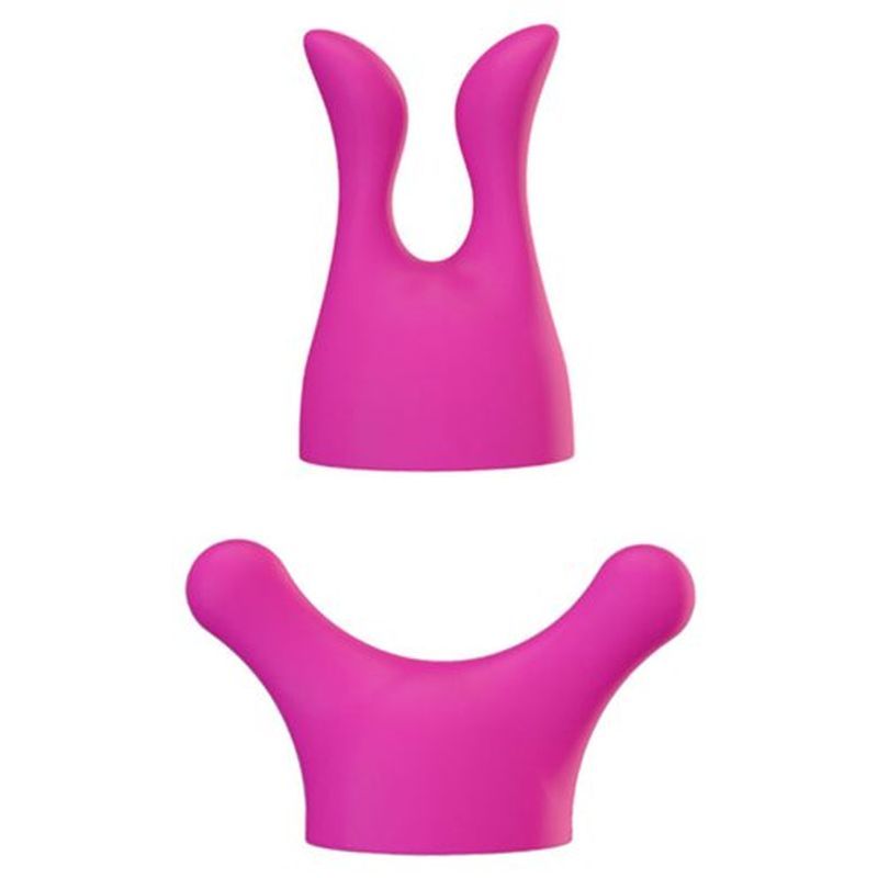 Pink PalmBody massager heads designed for versatility with PalmPower massager attachments.