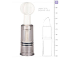 Nipple and clit suckers set featuring a clear breast pump with a white top, designed for enhancing nipple stimulation.