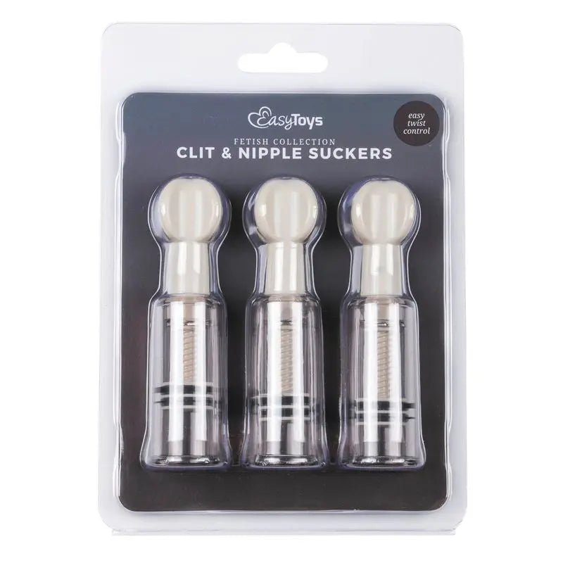 Nipple and Clit Suckers 3 Pc Fetish Collection Discreet Intimate Essentials.