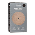 EasyToys 5 meter hemp bondage rope packaged, showcasing its natural and strong qualities for secure knotting.