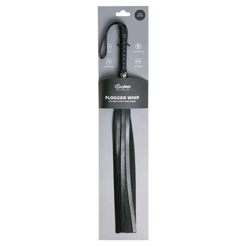 Flogger Whip Leather Fetish Collection Discreet Intimate Essentials.