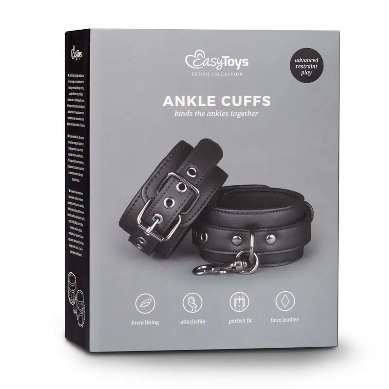 Ankle Cuffs Black Fetish Collection Discreet Intimate Essentials.