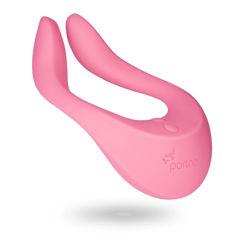 Satisfyer Multifun 2 vibrator in pink, designed for singles and couples with powerful motors and vibration programs.