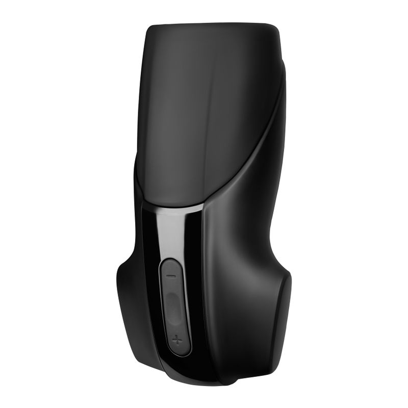 Satisfyer Men Vibration in sleek matte black silicone with powerful motors for deep pleasurable experiences.