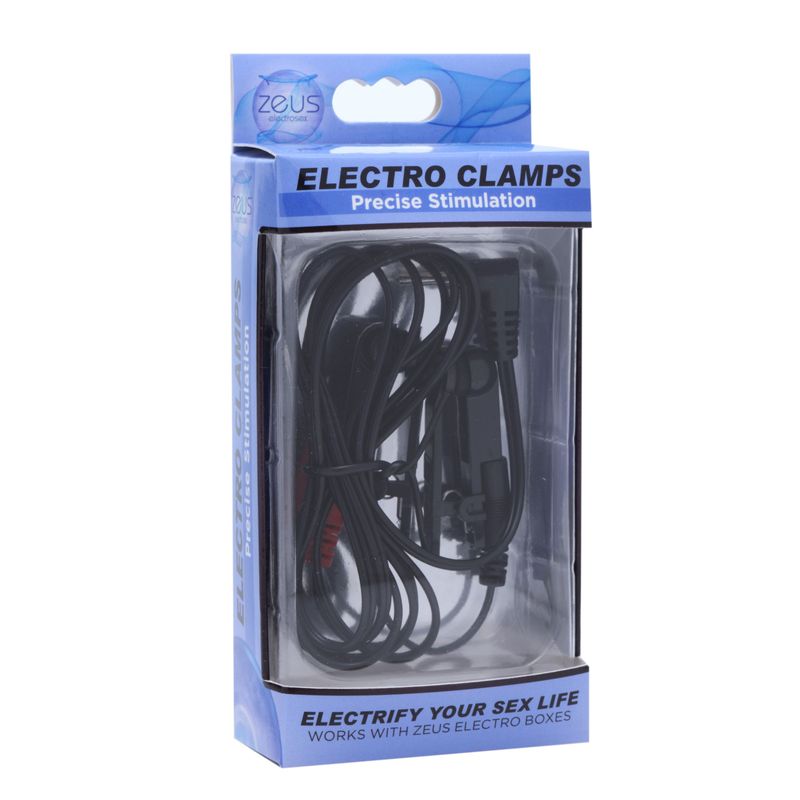 Zeus Electro Sex Clamps packaging for precise stimulation of intimate essentials for her.