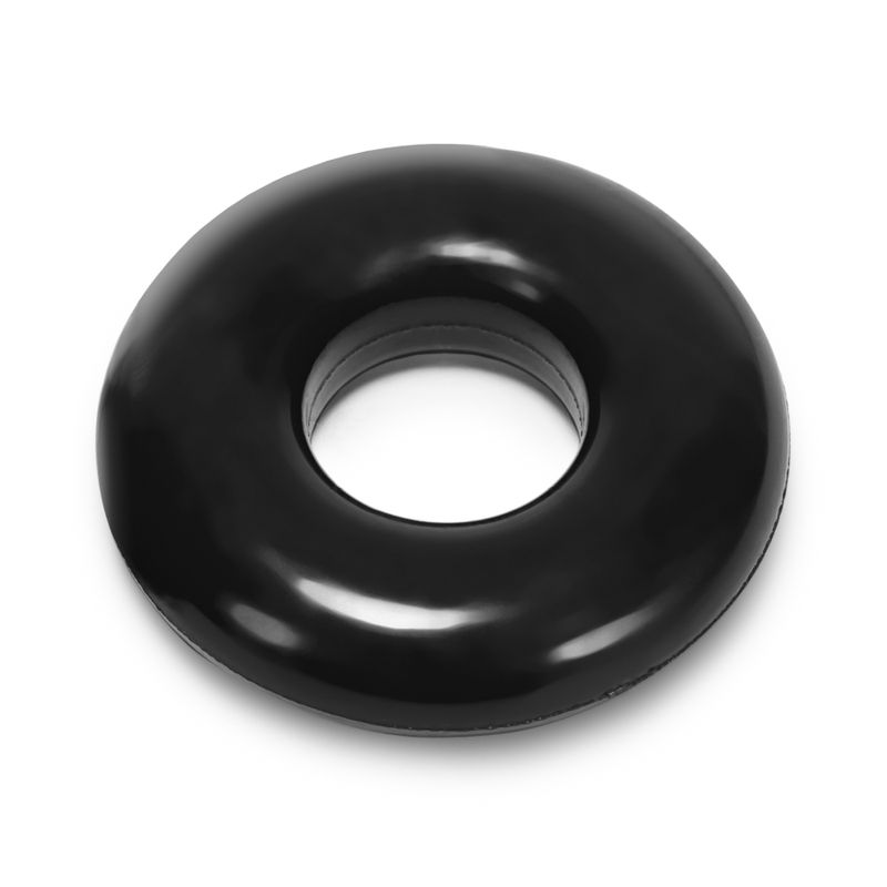 large black cockring with a smooth surface, designed to enhance and support performance for users.