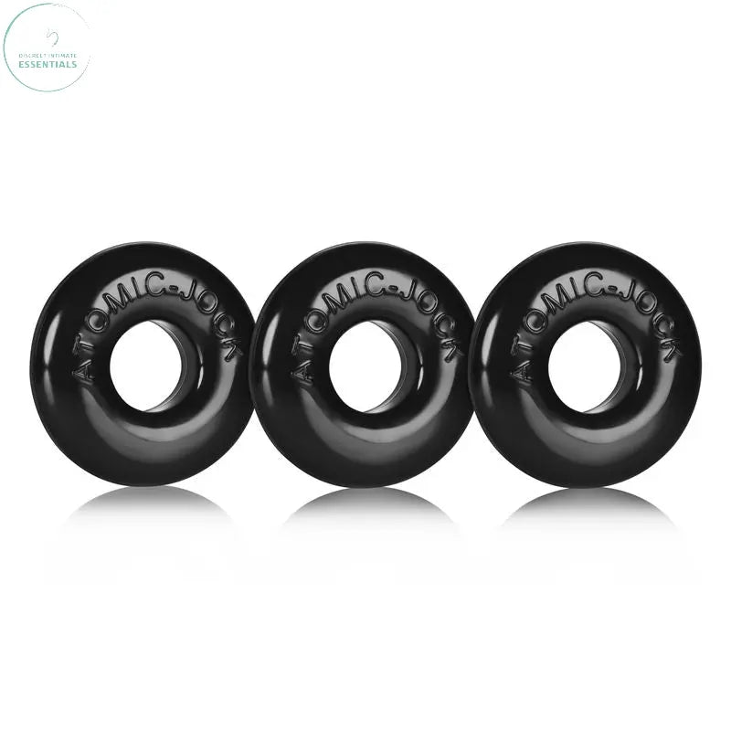 Affordable quality Ringer Cockring 3 Pc Black  from OxBalls by Discreet Intimate Essentials with Discreet Delivery 