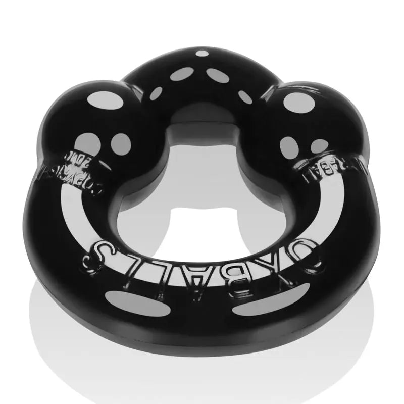 Ultraballs 2 Pk Cockring Black And Clear OxBalls Discreet Intimate Essentials.