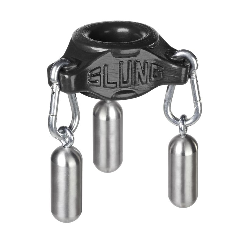 Affordable quality Slung Ballstretcher With 3 Carabiners Black  from OxBalls by Discreet Intimate Essentials with Discreet Delivery 
