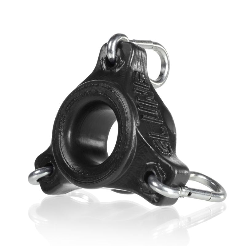 Affordable quality Slung Ballstretcher With 3 Carabiners Black  from OxBalls by Discreet Intimate Essentials with Discreet Delivery 