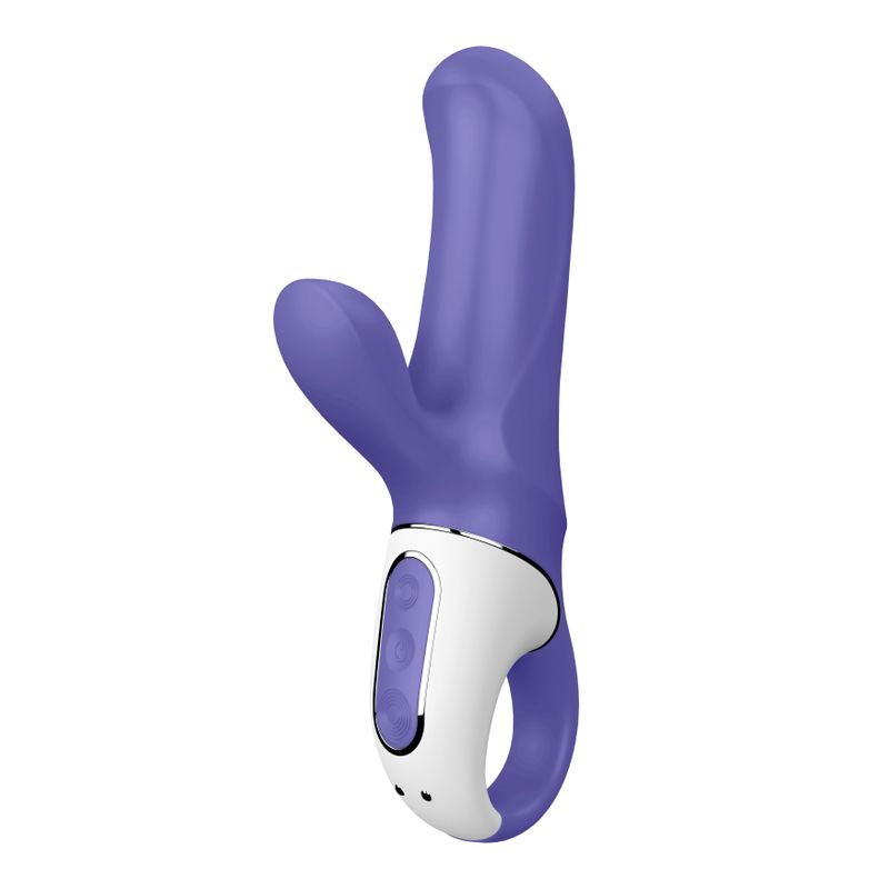 Satisfyer Vibes Magic Bunny, a G-spot clitoral vibrator in purple silicone for intense stimulation and pleasure.