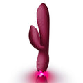 Burgundy rabbit vibrator with elegant design and dual independent motors for ultimate satisfaction.