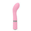 Sassy pink G-spot vibrator with a sleek design and cushioned handle for enhanced pleasure.