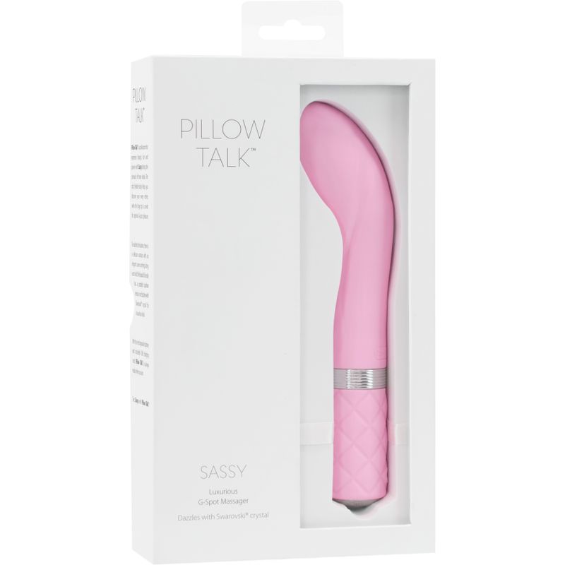 Pillow Talk Sassy pink G-spot vibrator in elegant packaging for ultimate pleasure and stimulation.