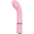 Racy Pink G-spot vibrator for external pleasure with quilted silicone handle and ergonomic design.